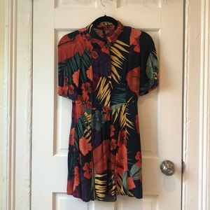 Zara TRF Floral Print Day Dress